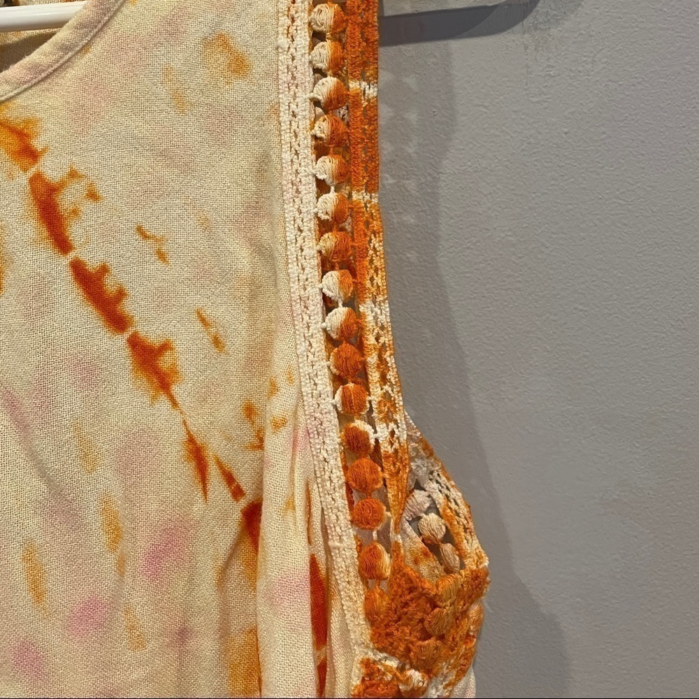 NWT Language Tie Dyed Sleeveless Shirt Size M - Picture 4 of 9